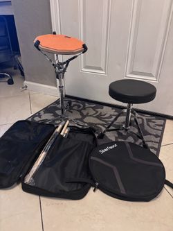 Adjustable drum practice pad drum set