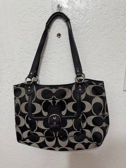 Coach Campbell Signature Belle Carryall purse and wallet