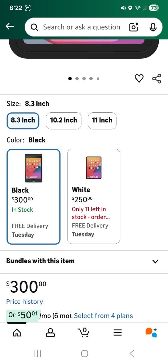 IPORT 72329 Connect PRO iPad mini 6th Gen Case – Compatible with iPad mini 8.3" (6th Gen) | One-Touch Release & 360° Rotation | Black - Charging Dock 