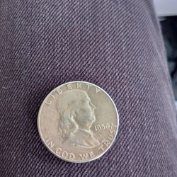 1954-P Ben Franklin half dollar, 

