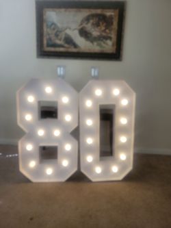 Number 80 With Lights