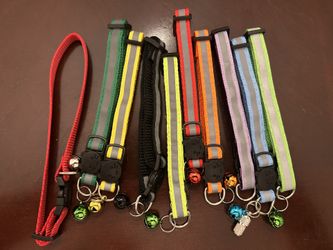 Set Of Cat Collars With Bells 
