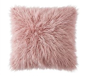 Pink Fluffy Pillow 16x16