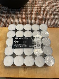 New 100 Tealight Candles IKEA