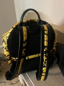 Versace Yellow Vitello Stamped Backpack