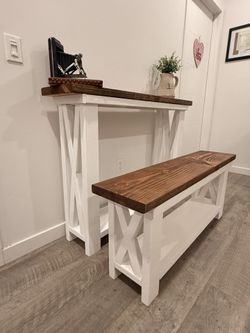 Entry Way Table And Bench