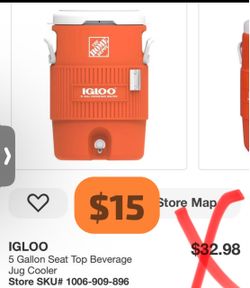 IGLOO 5 Gallon Seat Top Beverage Jug Cooler
