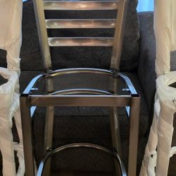 Steel frame chairs Bar height Set of 4(Sold as a Set)