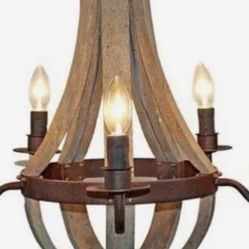 Parrot Uncle Christman 5-Light Wood Candle Style Empire Chandelier
