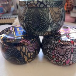 25- Multicolor Paisley Tins With Tops For Candlemaking Or Body Butter