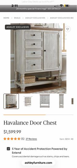 Farmhouse Style Dresser with Door and Drawers ($1,500 on Ashley still)