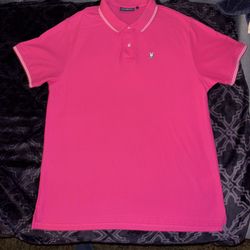 Psycho Bunny Polo Shirt Mens XXL Pink Peacock Logan Pique Pima Cotton Designer. 