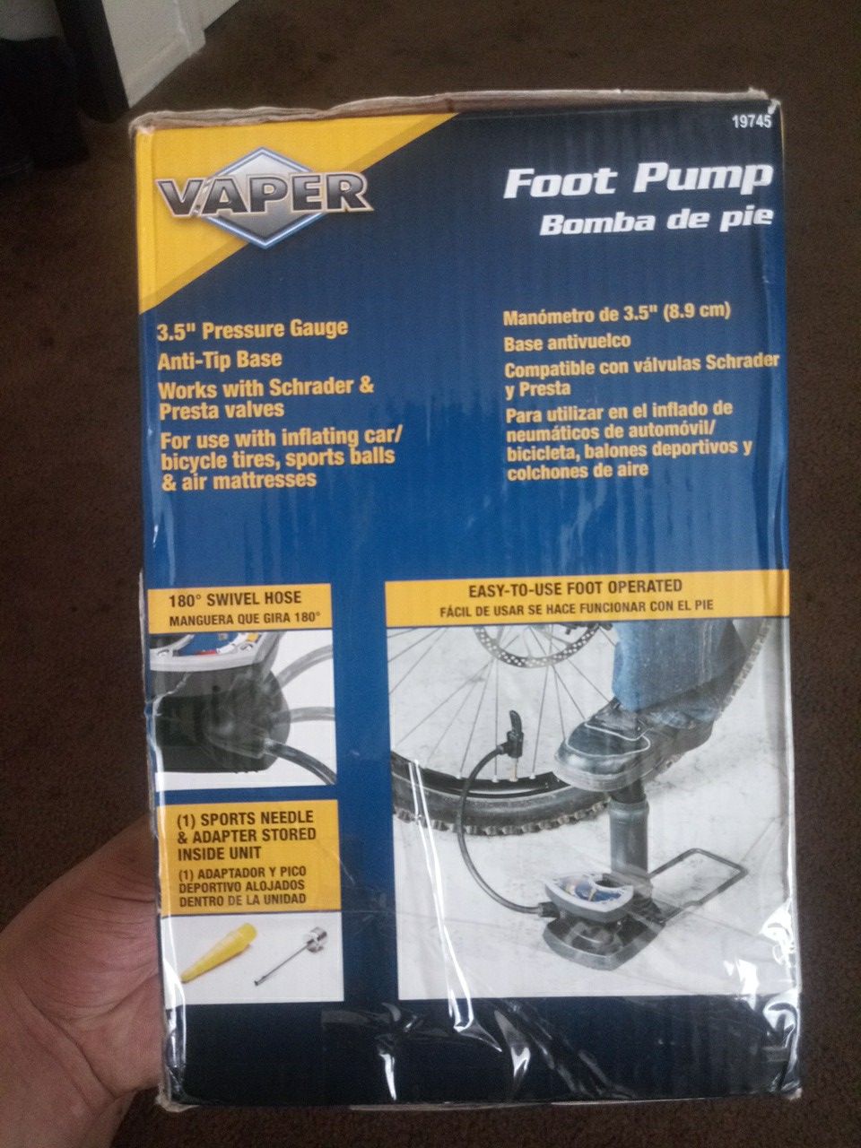 Vaper foot pump
