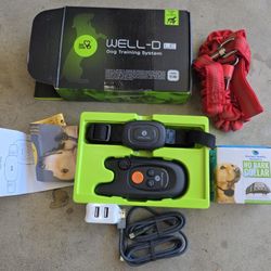 Lot: Dog Trianing Collar Stop Barking Rechargeable Leash