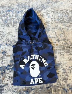 BAPE BLUE CAMO HOODIE $230