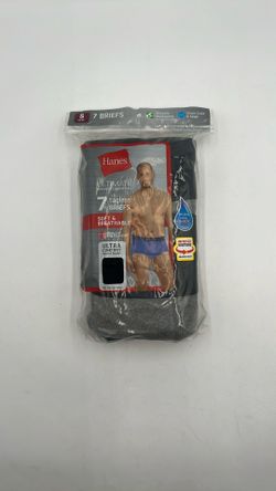 NEW HANES SZ SMALL 7 Briefs Ultra Comfort  Black &  Grey