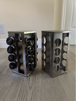 New (Open Box) - 2 Rotating Spice Racks with Spices (Never Used)