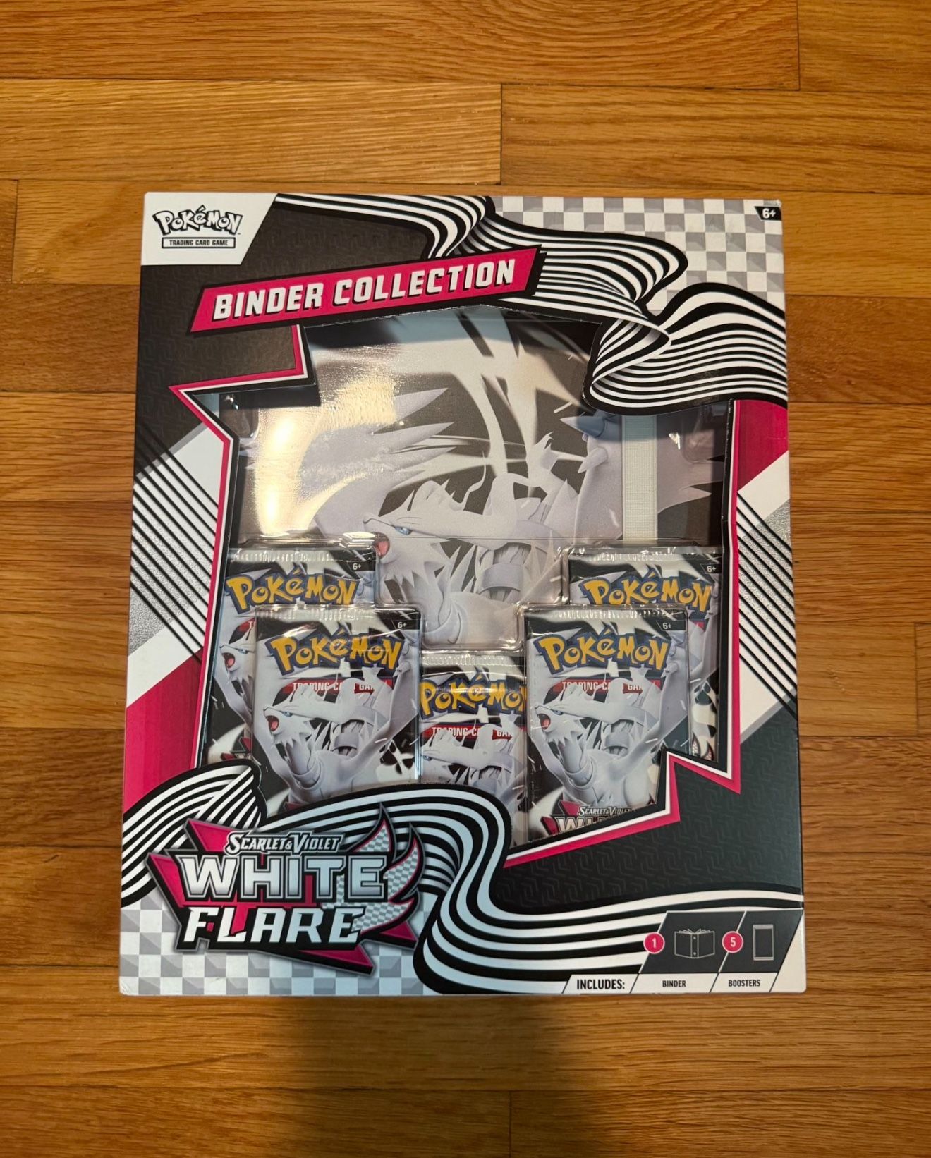 White flare binder collection