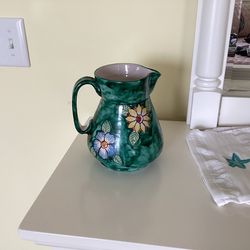 Hand Painted Pitcher Made In Italy