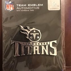 Tennessee Titans NFL Chrome 3D Auto Plastic Car Truck Emblem Decal Football Team. Applies with adhesive tape when u remove protective backing. Almo