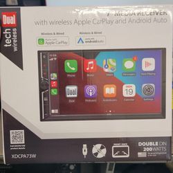 Brand New In Box Dual Double Din Wireless Android Auto Apple Car Play