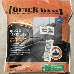 Quick Dam Flood Barriers Water Activated Reusable 10ft + 2x5ft New