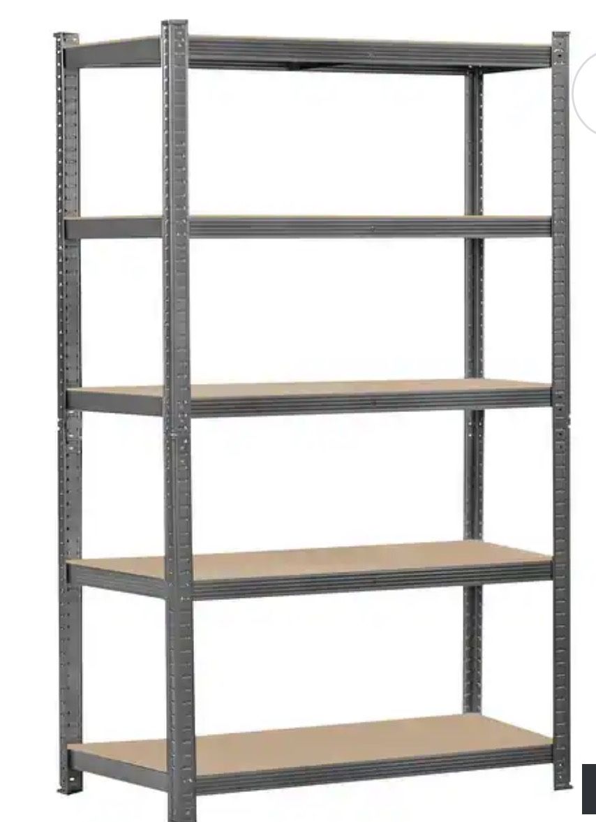 Wayfair 5-Tier Adjustable Metal Storage Shelving in Dark Grey