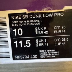 Deep Royal Blue Sb Sz 10