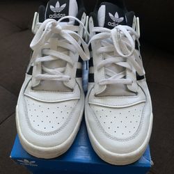 Men’s Adidas Forum Low White and Black Shoes