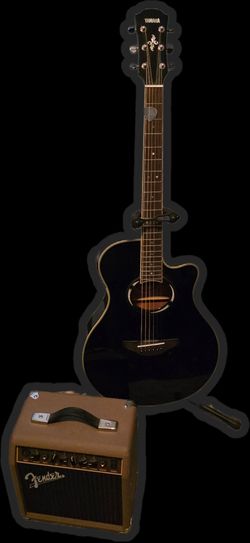 Yamaha APX500III Acoustic/Electric Guitar and Fender Acoustasonic 15 Amp