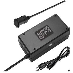 110v to 12V Converter AC to DC Adapter 20amp 250W 11.5ft Wall Plug to Cigarette Lighter Socket Car Out Let Adapter for Tire Inflator, Fridge, Air Comp