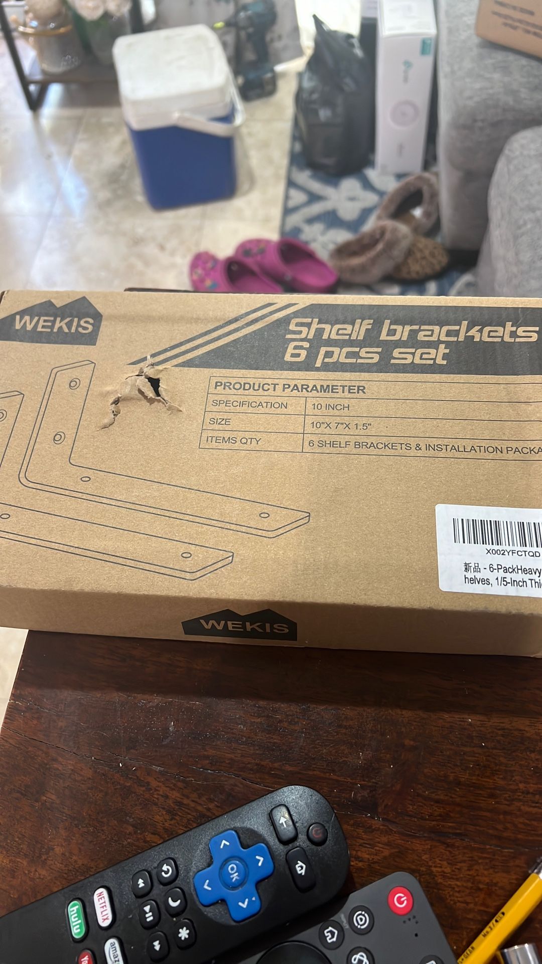 6 Pack Set Shelf Bracket