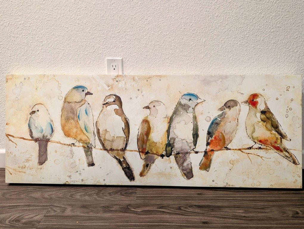 Wall Art/Canvas - Birds On Wire