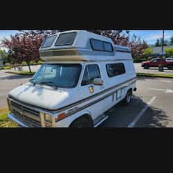 Showing Today!1987 Chevy Sportsman Van Camper. 