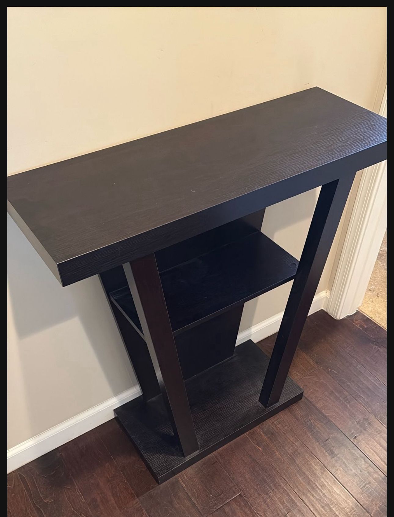 Dark Brown End Sideway Hallway Console Storage Decoration Table