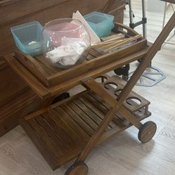 bar cart wood