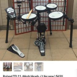 Roland Td11 Drums Like New $700