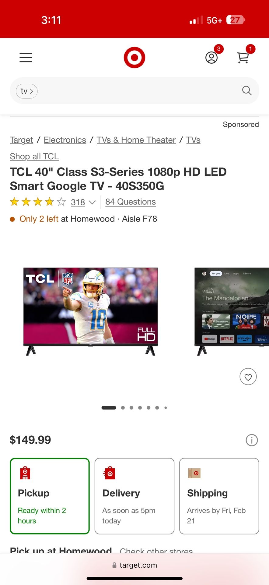 TCL Brand New Tv