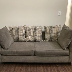 Grey Couch With Pillows