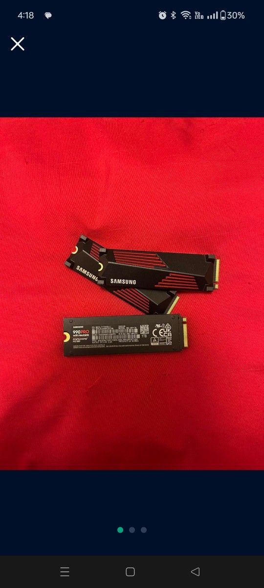 Samsung 990 Heatsink 1TB Memory