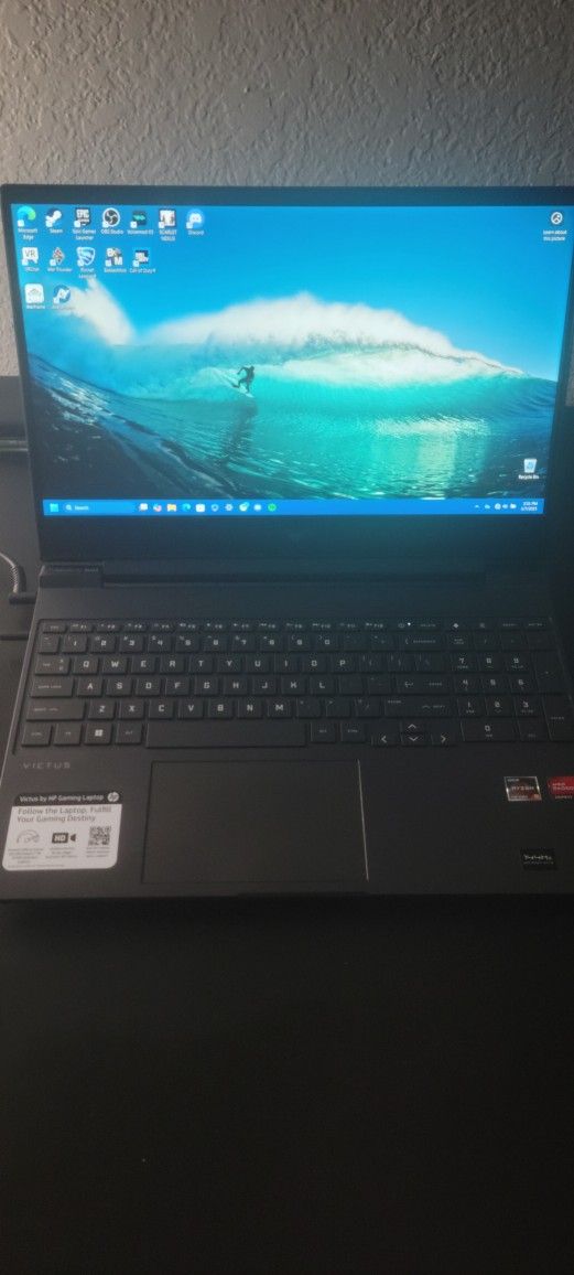 HP Victus Gaming Laptop, AMD Radeon 6550M gpu, Ryzen 5 7535HS cpu, 24GB Ram (Used, Great Condition)