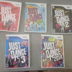 Five Just Dance Games - Nintendo Wii