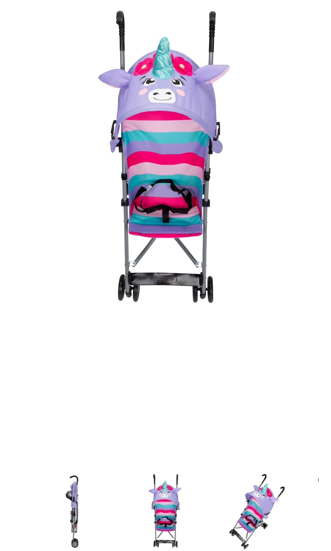 Cosco Kids Comfort Height Toddler Umbrella Stroller with Canopy, Unicorn