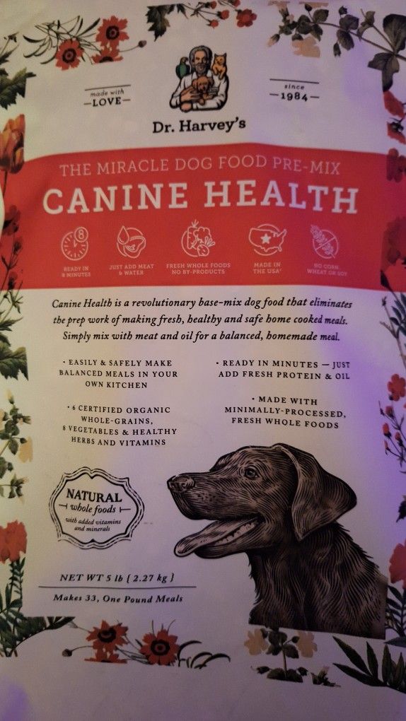 Dog Food Dr. Harveys Canine Health 5lb. Bag