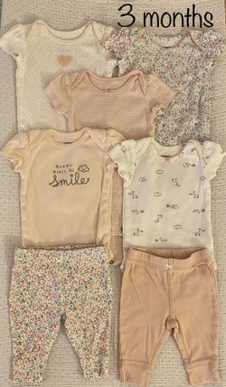 carter’s girls onesies and matching pants