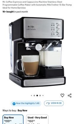 Mr. Coffee Espresso Machine LIKE NEW