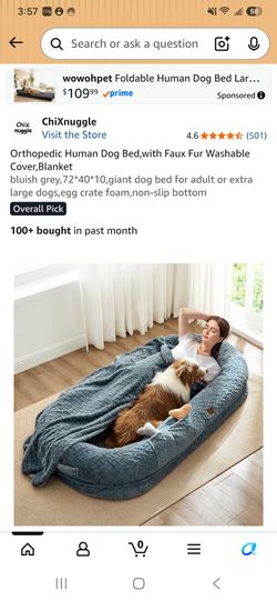 Chi nugglw human dog bed