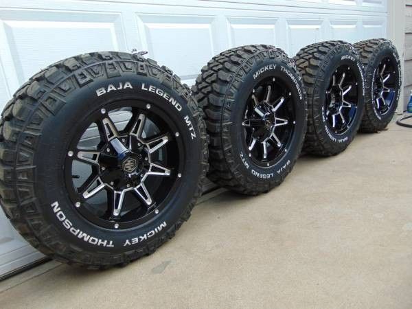 17X9 Black/Silver Mayhem Rampage Rims 265 70 17 Mickey Thompson Tires 10PLY 6X5.5 6X135