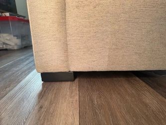 Beige sectional Sofa with Ottoman