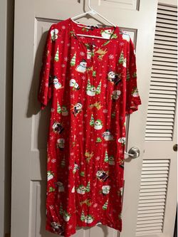 Women’s Just Love Short Sleeve Snowman Christmas Nightgown NWT Red Size 2XL